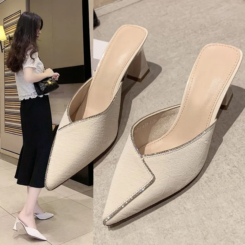 Scarpe moda in pelle a righe metallizzate dipinte a mano con fiori di anacardi